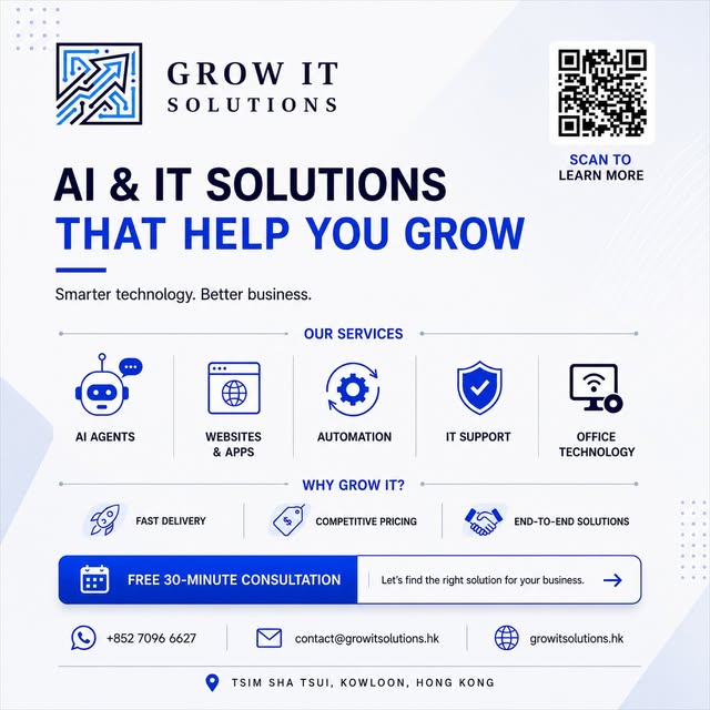 AI and IT solutions that help you grow — services overview by Grow IT Solutions